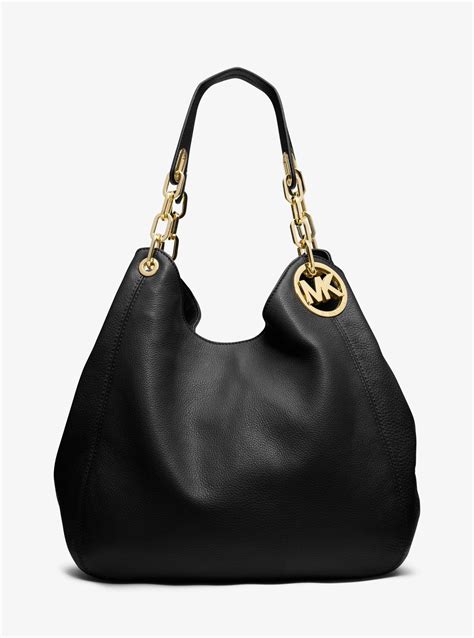 michael kors fultpn large leather shoulder bad macys|MICHAEL Michael Kors Shoulder Bags Handbags .